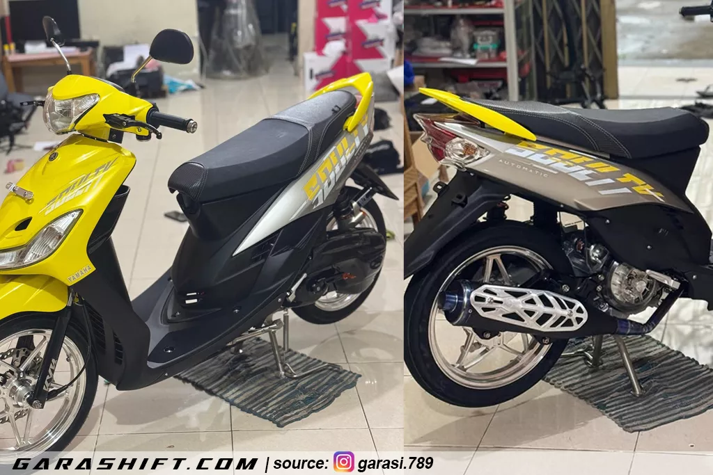 Mio smile putih striping soulty by garasi
