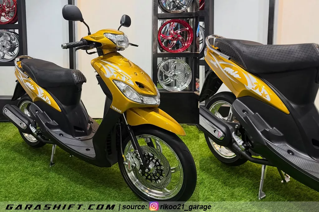 Restorasi striping mio smile gold by rikoo21 garage