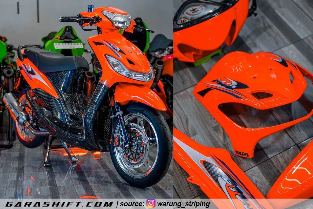 Striping mio smile orange candy by warung striping