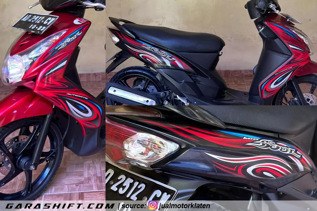 Striping mio soul 2008 merah by jualmotorklaten
