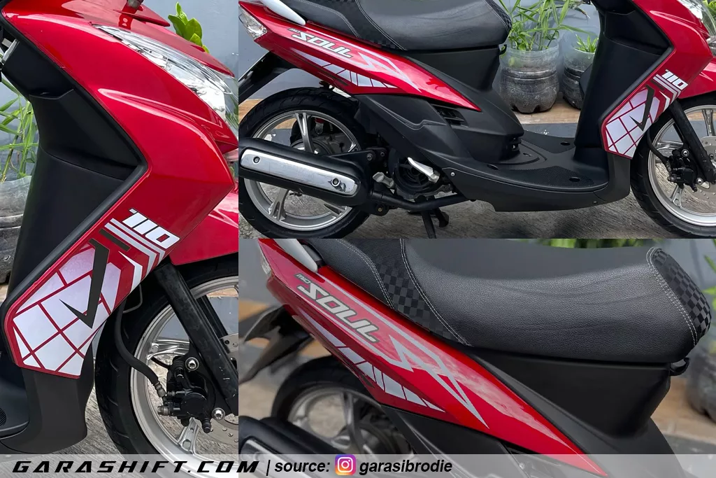 Striping mio soul 2009 merah maroon by garasibrodie