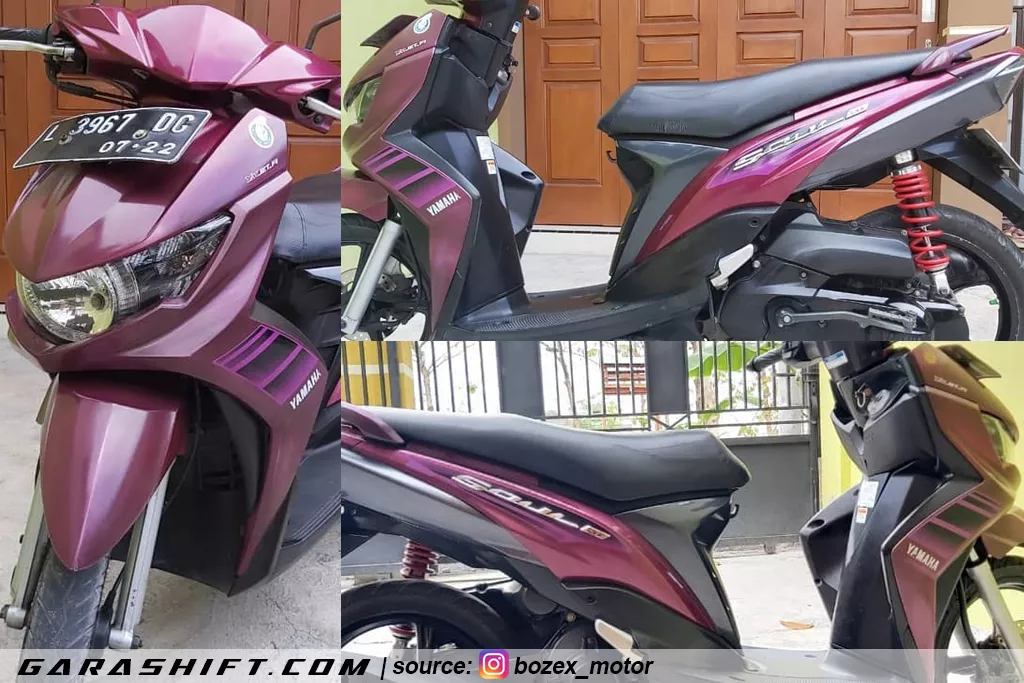 Striping mio soul gt 2012 maroon by bozex motor