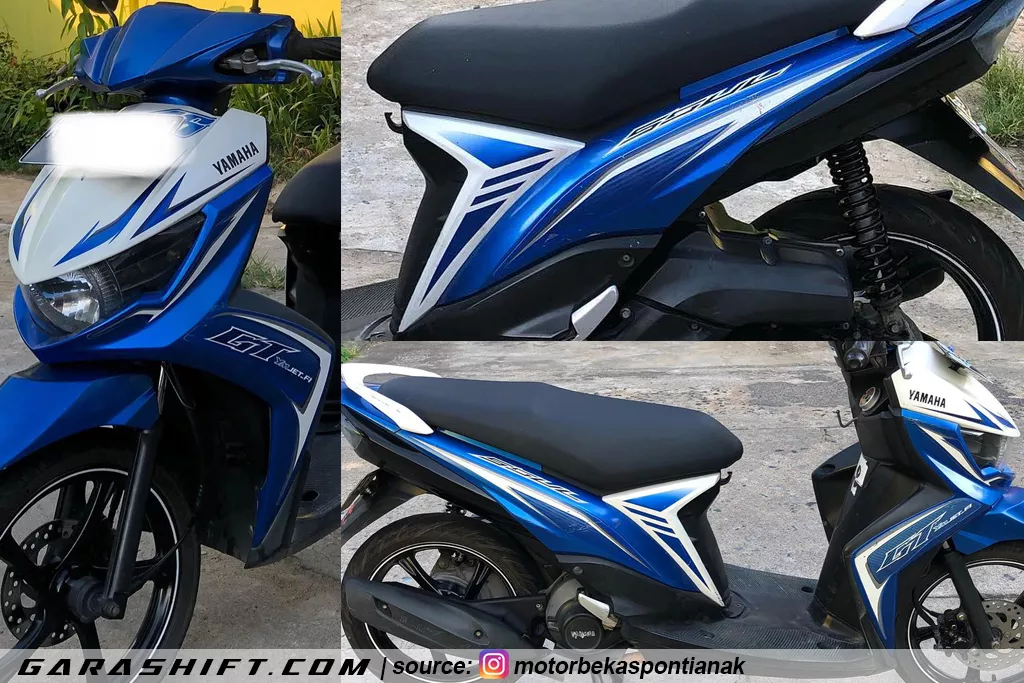 Striping mio soul gt 2013 biru putih by motorbekaspontianak