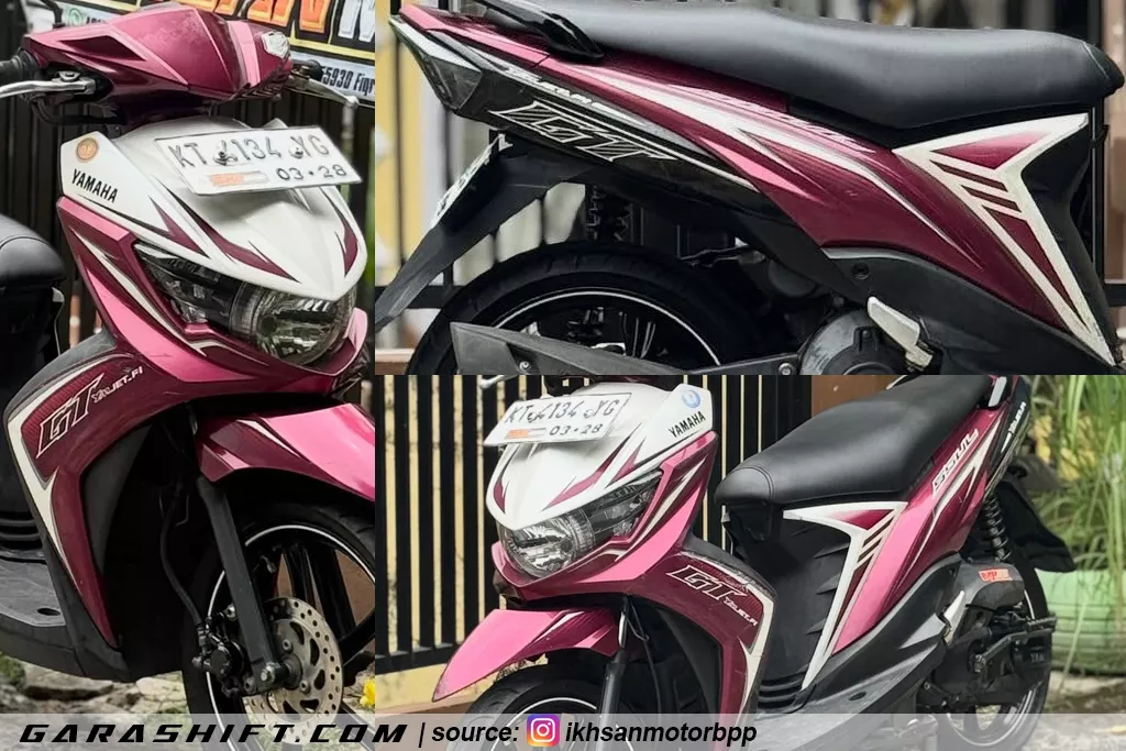 Striping mio soul gt 2013 maroon by ikhsanmotorbpp
