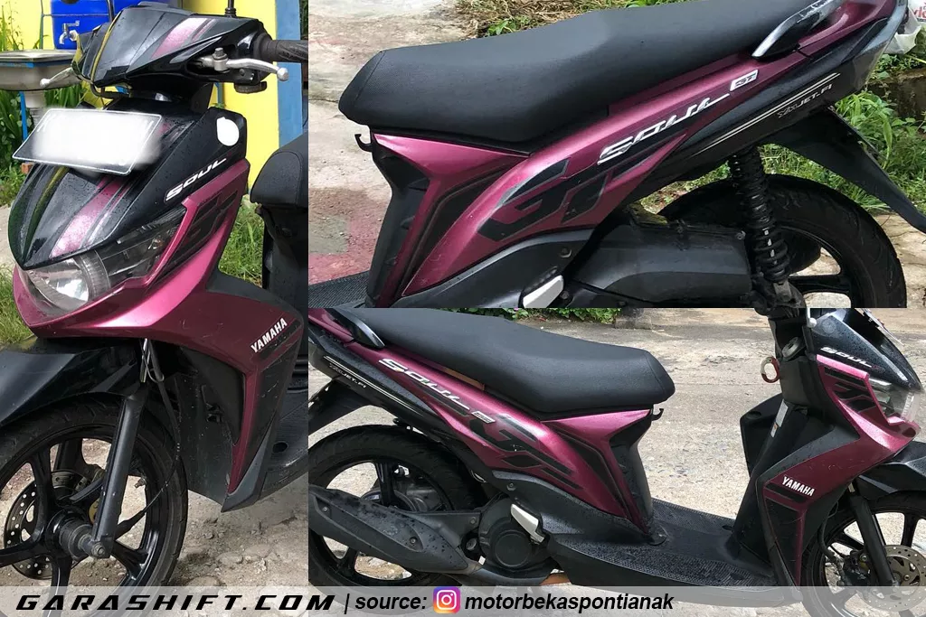Striping mio soul gt 2013 maroon by motorbekaspontianak