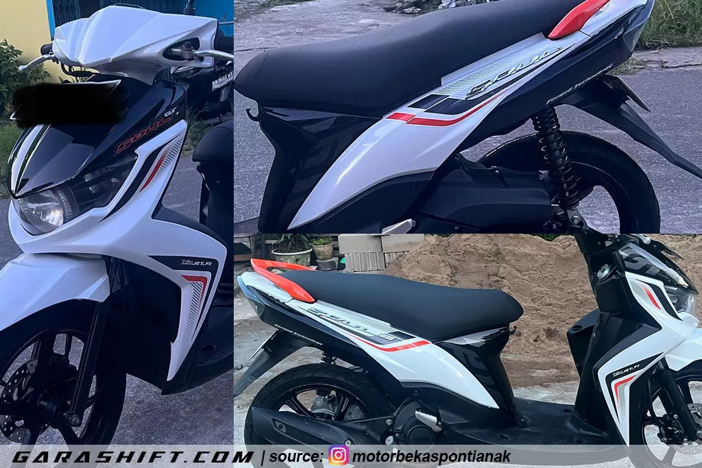Striping mio soul gt 2014 putih by motorbekaspontianak