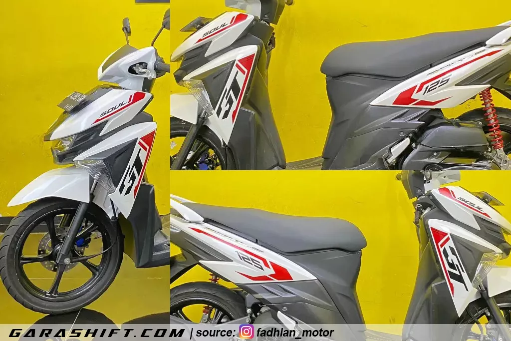 Striping mio soul gt 2015 putih by fadhlan motor