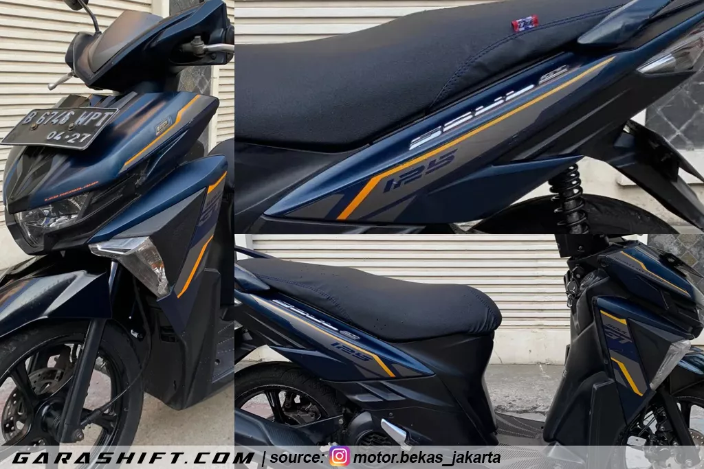 Striping mio soul gt 2017 biru by motor bekas jakarta