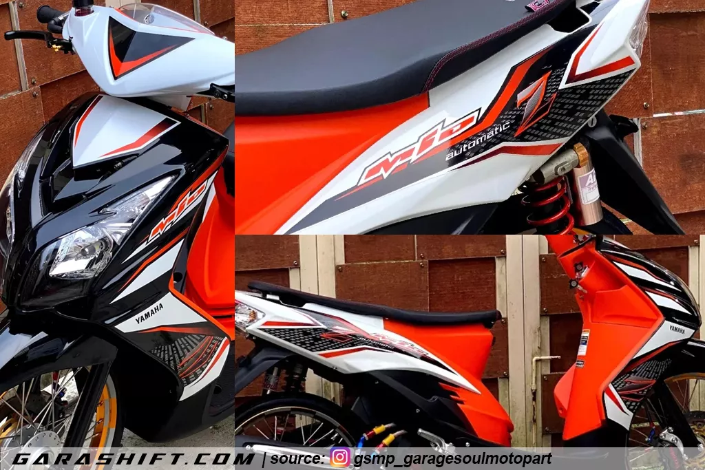 Striping mio soul mx putih by gsmp garagesoulmotopart