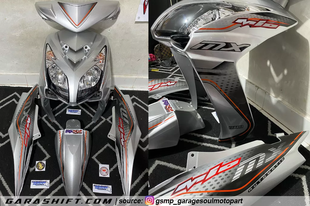 Striping mio soul mx silver by gsmp garagesoulmotopart