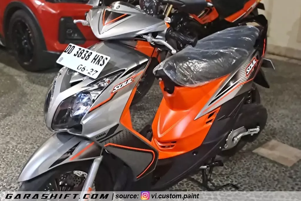 Striping mio soul mx silver by vi custom paint