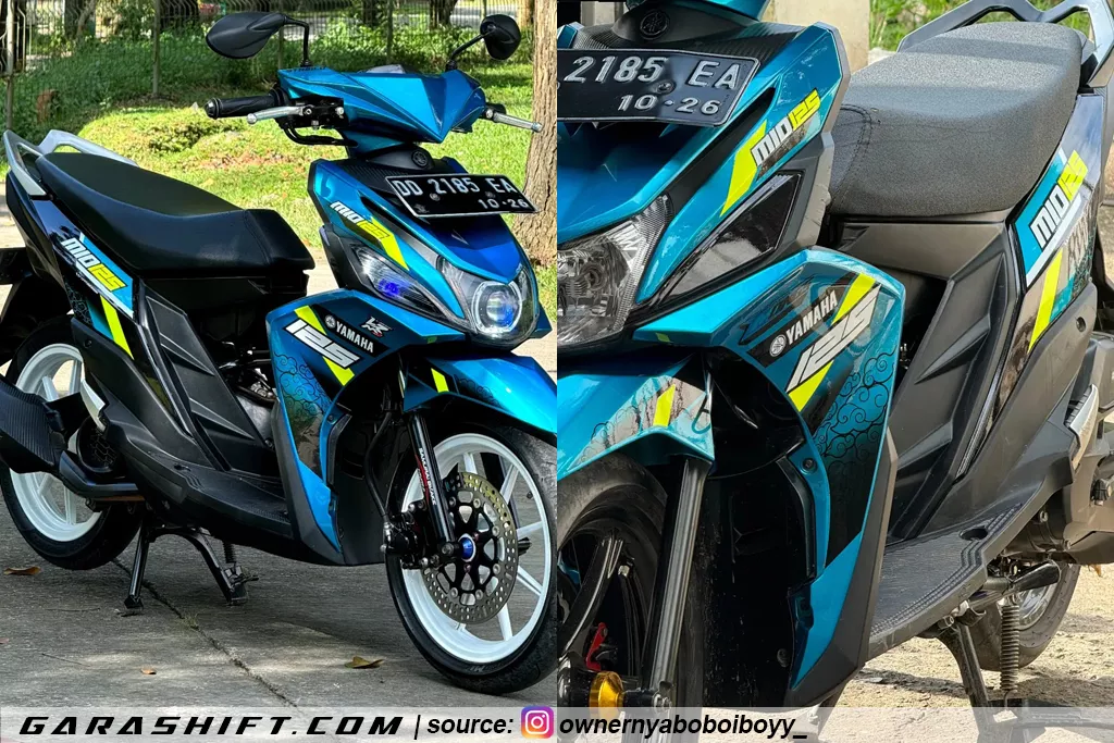 Striping mio 125 m3 variasi biru by ownernyaboboiboyy