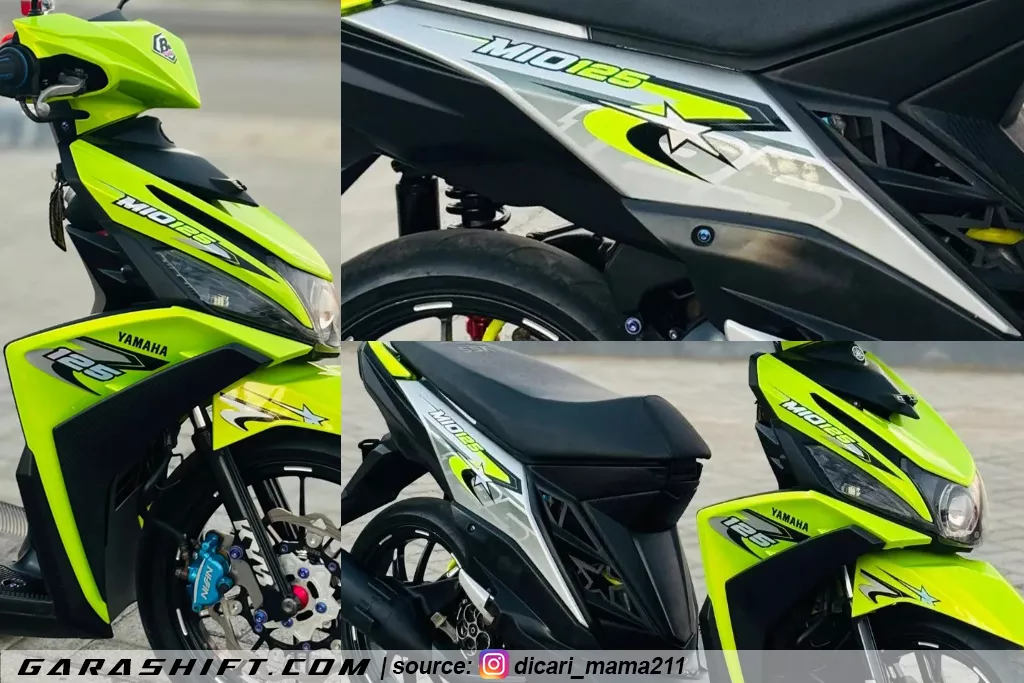 Striping mio 125 m3 variasi hijau by dicari mama211
