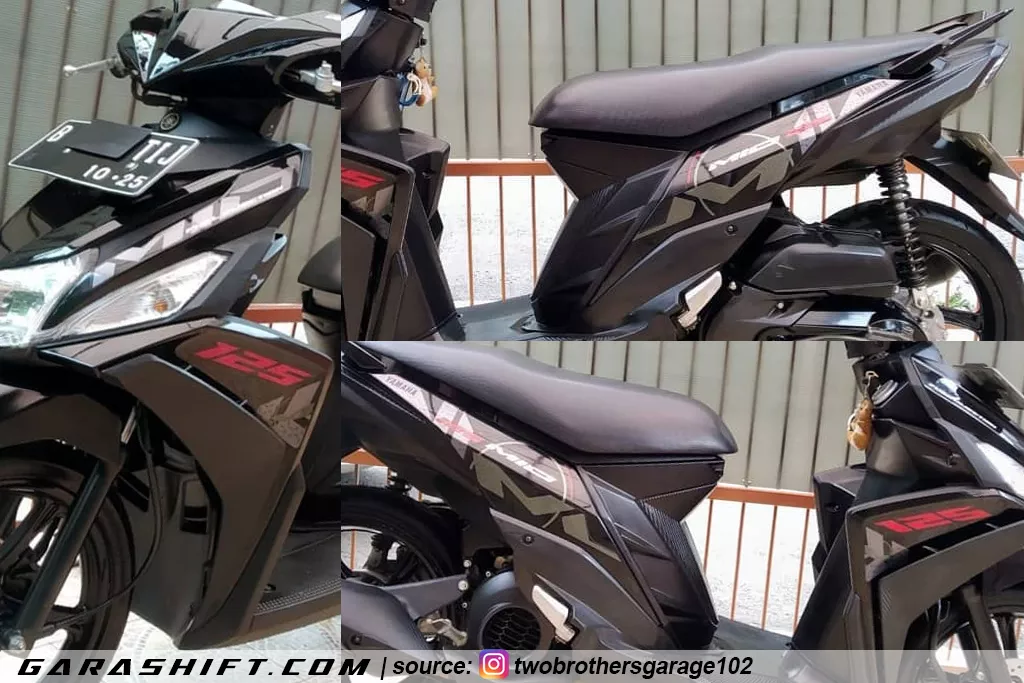 Striping mio m3 125 2015 warna hitam by twobrothersgarage102