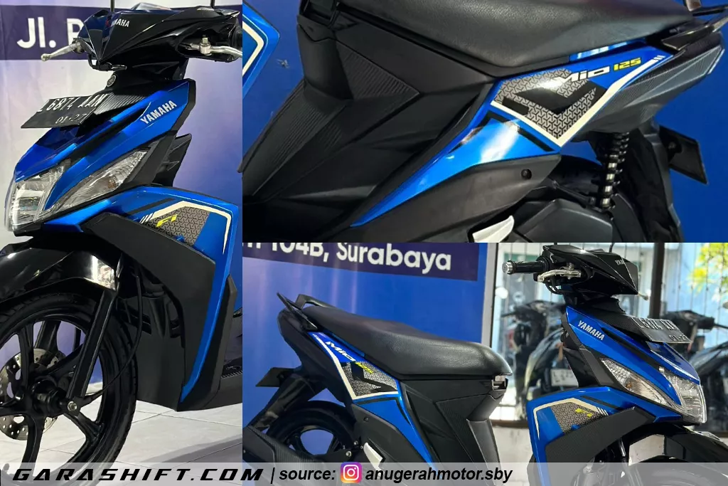 Striping mio m3 125 2020 warna biru hitam by anugerahmotorsby