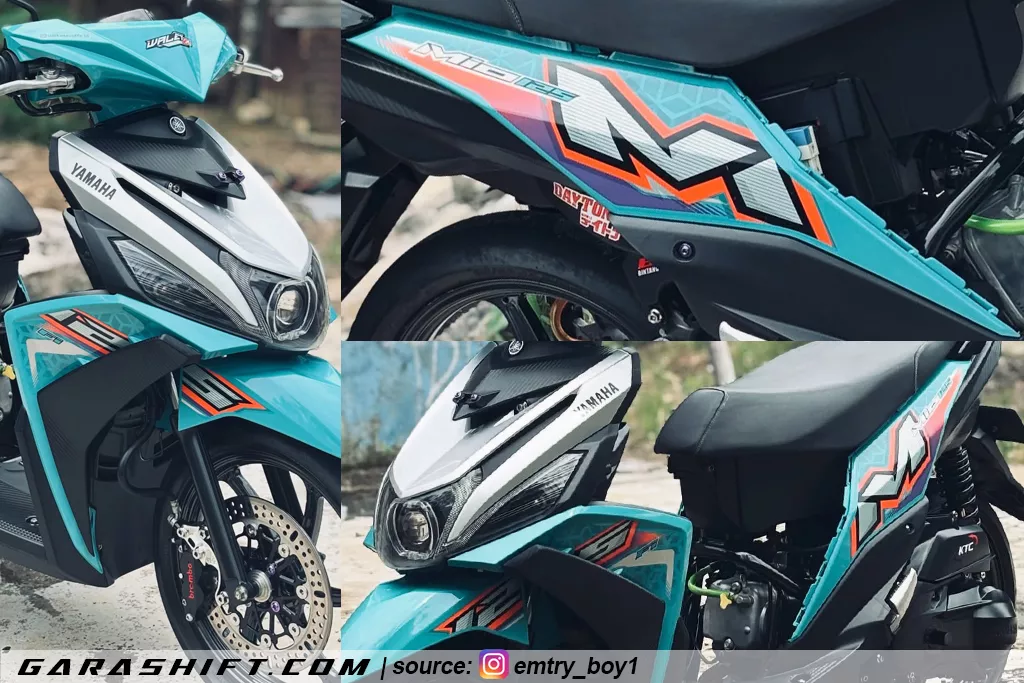 Striping mio m3 125 2021 warna biru by emtry boy1
