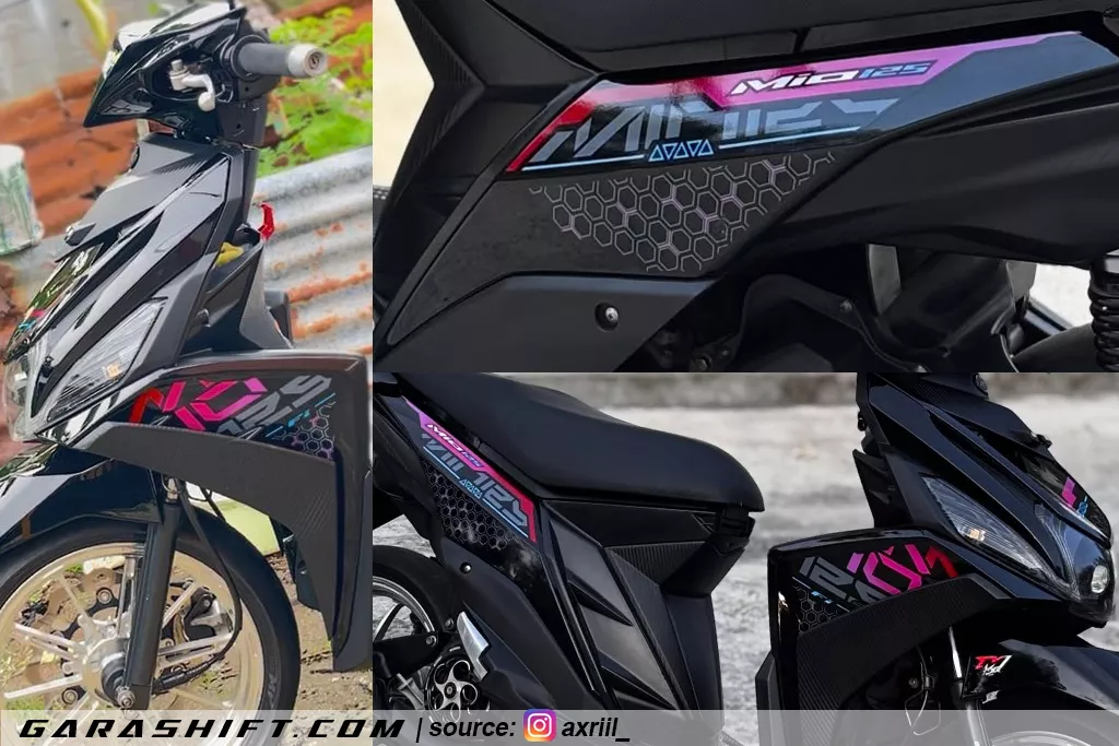 Striping mio m3 125 2025 warna hitam ungu by axriil