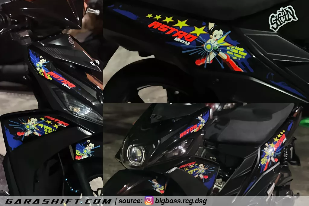 Striping mio m3 variasi hitam astro boy by bigboss rcg dsg