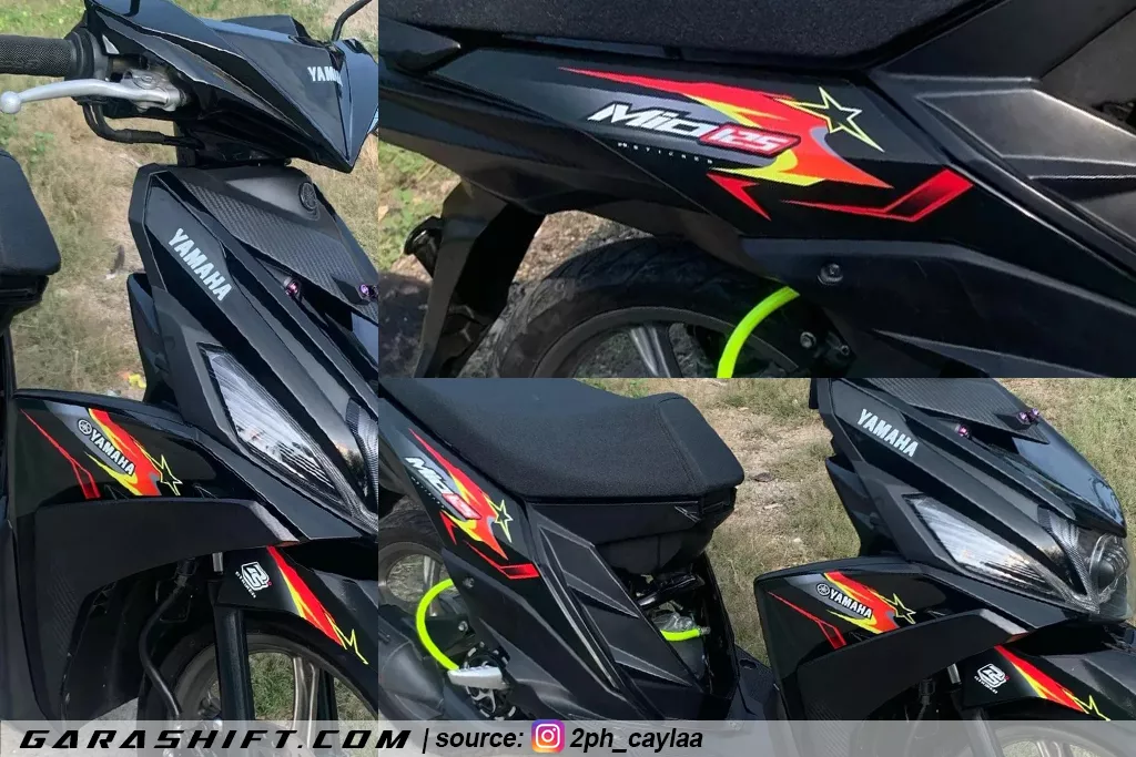 Striping mio m3 variasi hitam bintang by 2ph caylaa