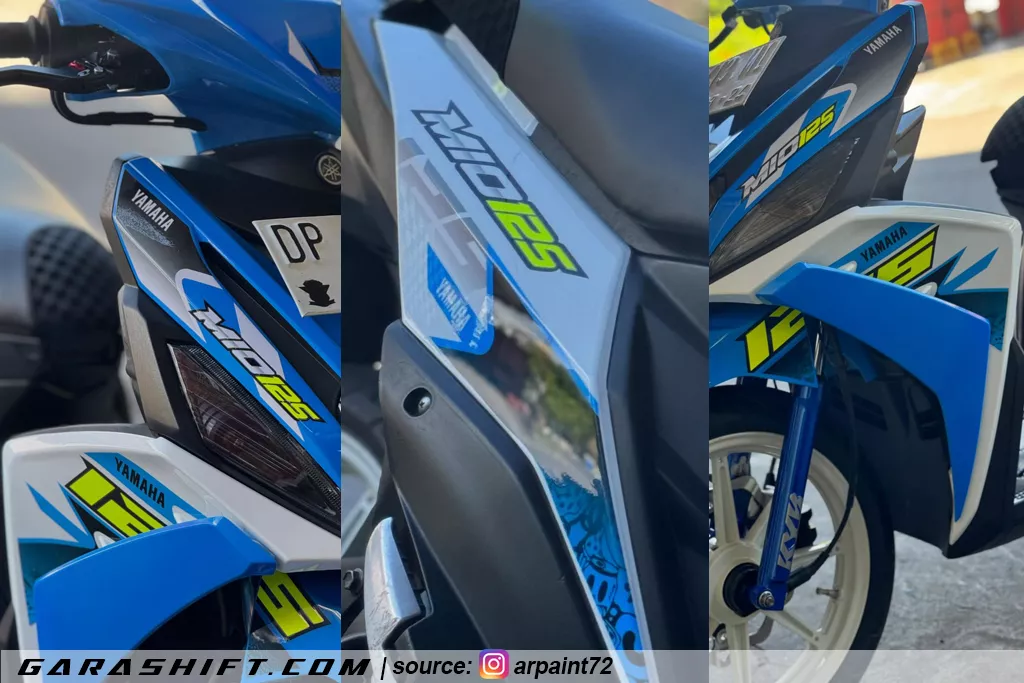 Striping mio m3 variasi putih by arpaint72