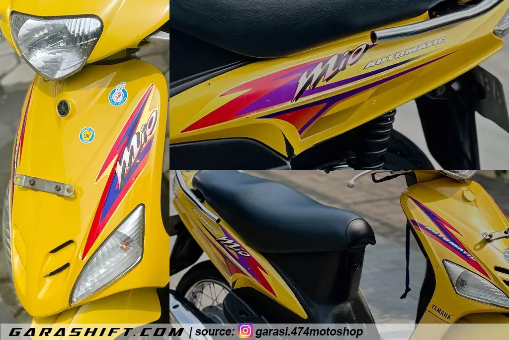 Striping mio sporty 2004 original kuning by garasi474motoshop