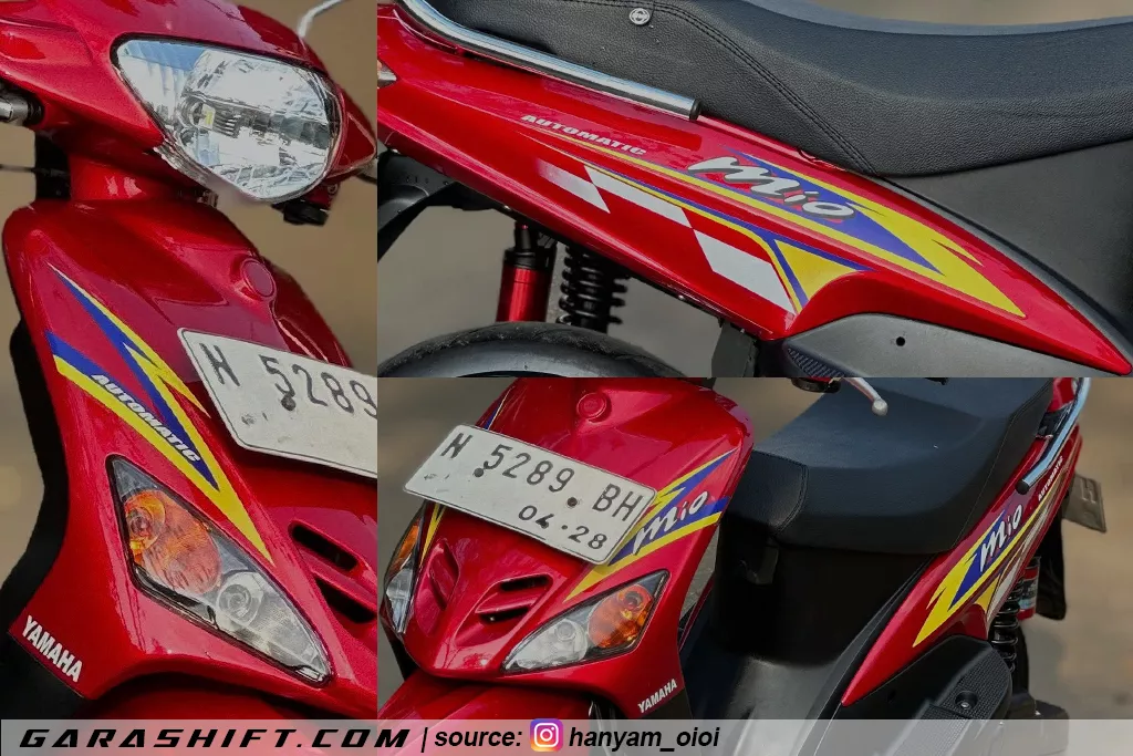 Striping mio sporty 2004 original merah by hanyam oioi