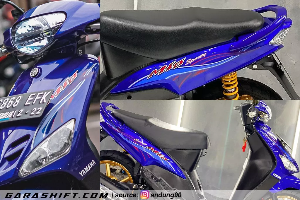 Striping mio sporty 2005 original biru akar by andung90