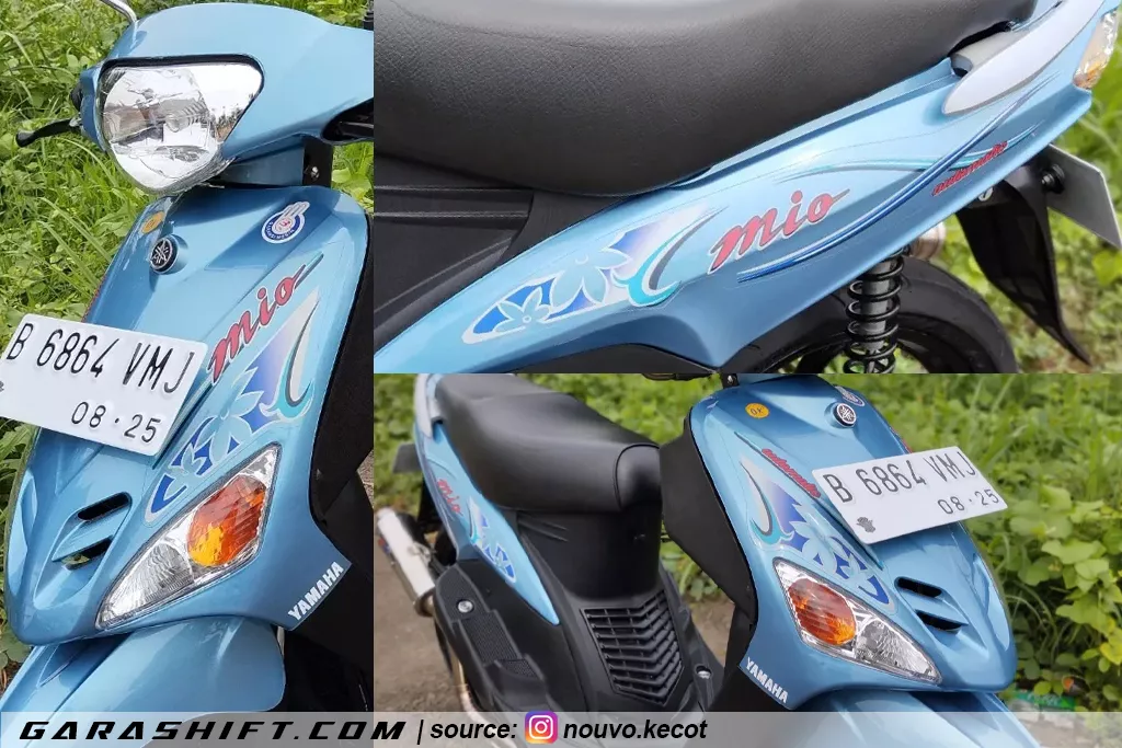 Striping mio sporty 2005 original biru telur asin bunga by nouvokecot