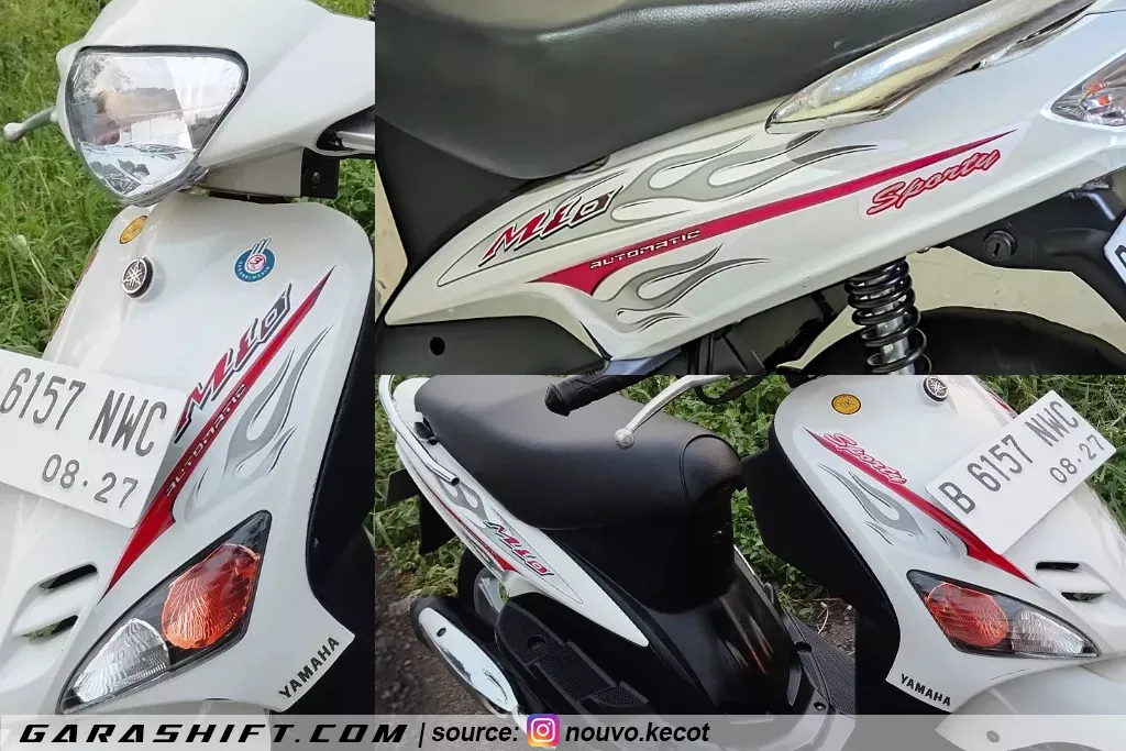 Striping mio sporty 2006 original putih api by nouvokecot
