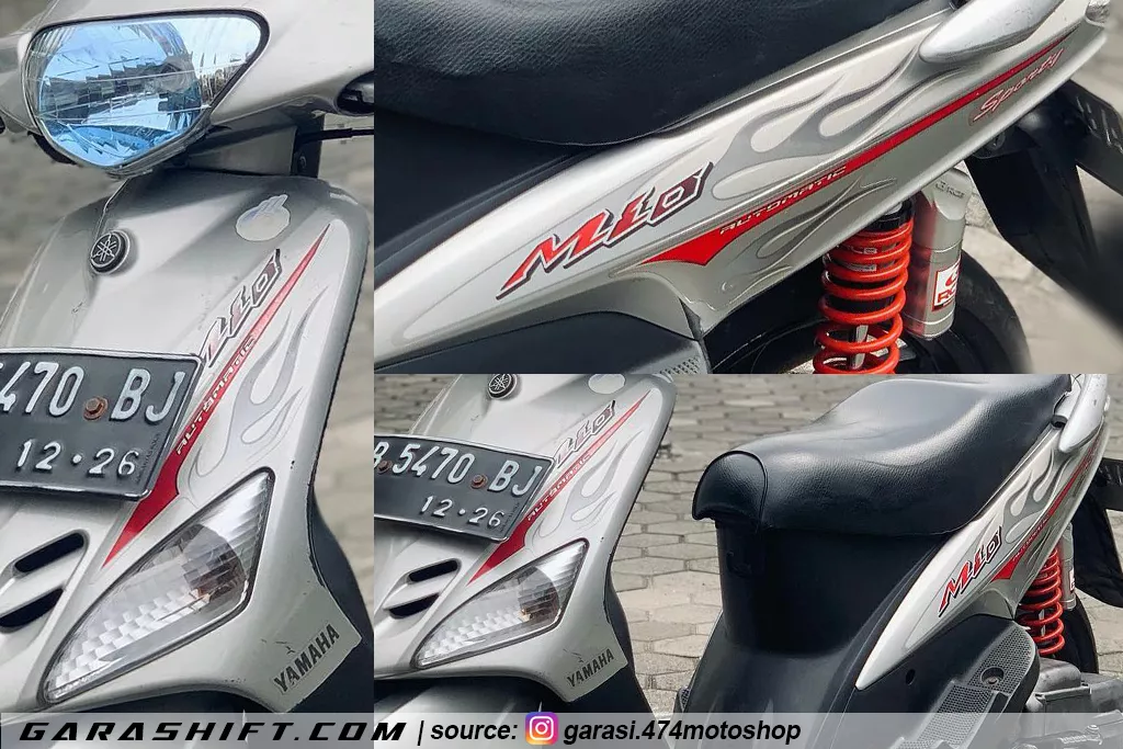 Striping mio sporty 2006 original silver api by garasi474motoshop