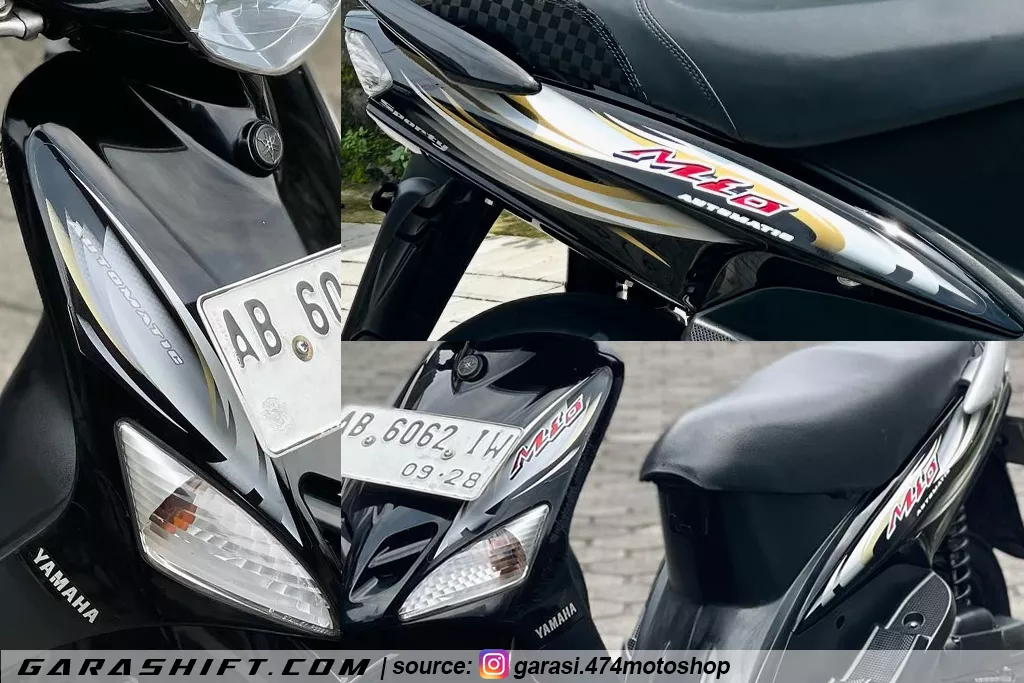 Striping mio sporty 2007 original hitam angin color by garasi474motoshop