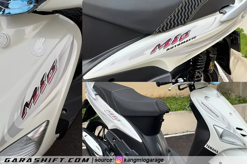 Striping mio sporty 2007 original putih angin putih by kangmiogarage