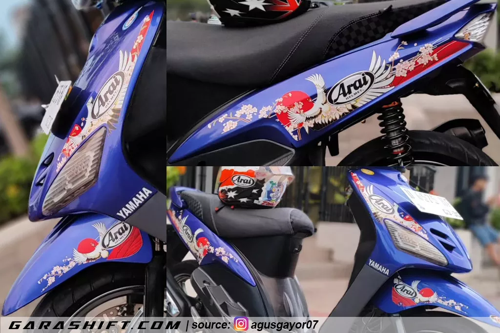 Striping mio sporty variasi biru arai by agusgayor07