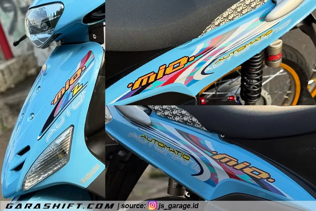 Striping mio sporty variasi biru by js garageid